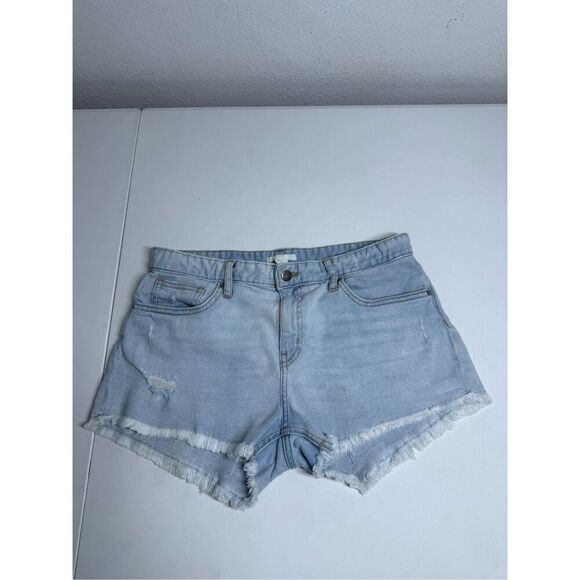 H&M Light Blue Denim Shorts Size 10 See Description - Picture 1 of 7